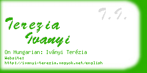 terezia ivanyi business card