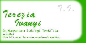 terezia ivanyi business card